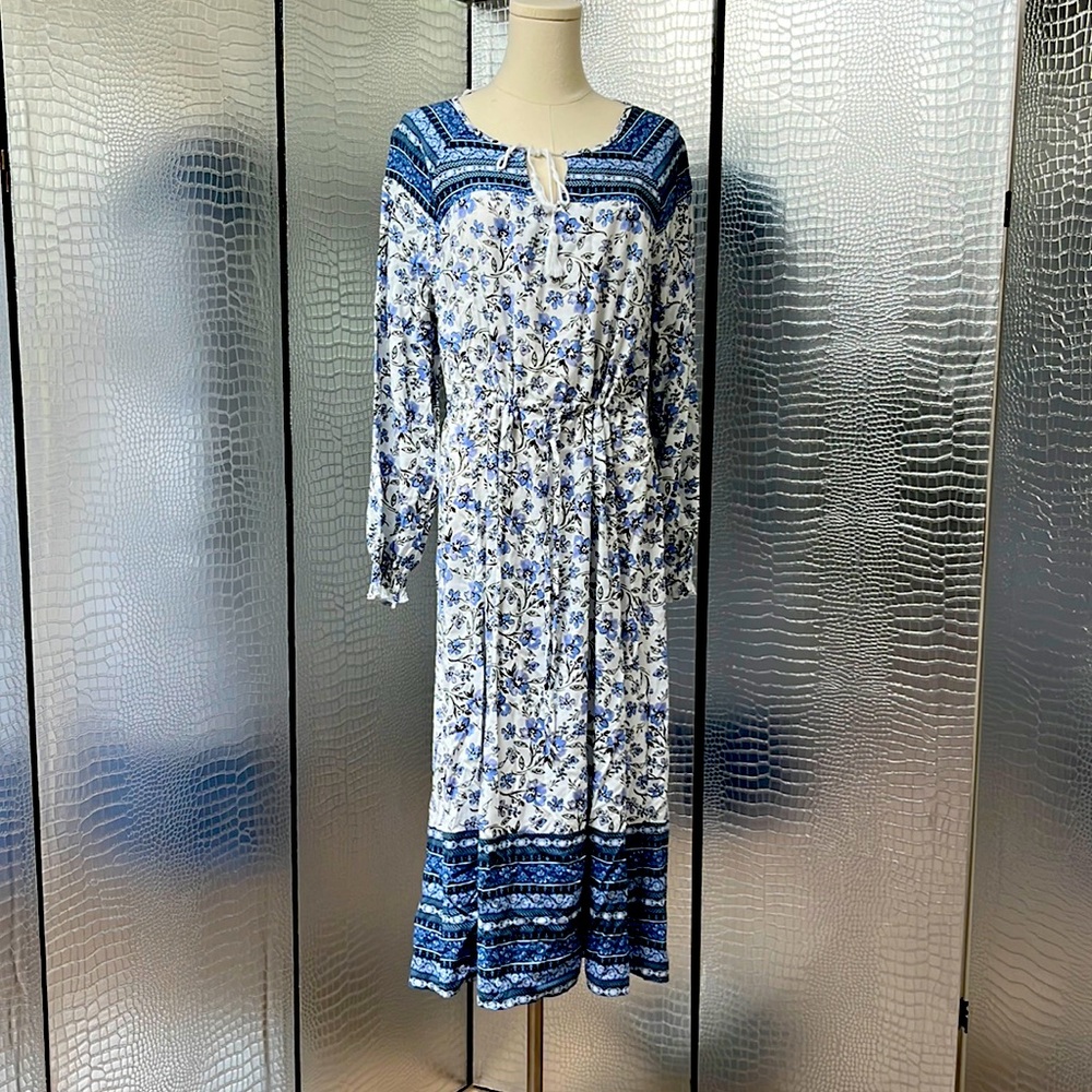 C&c blue floral dress